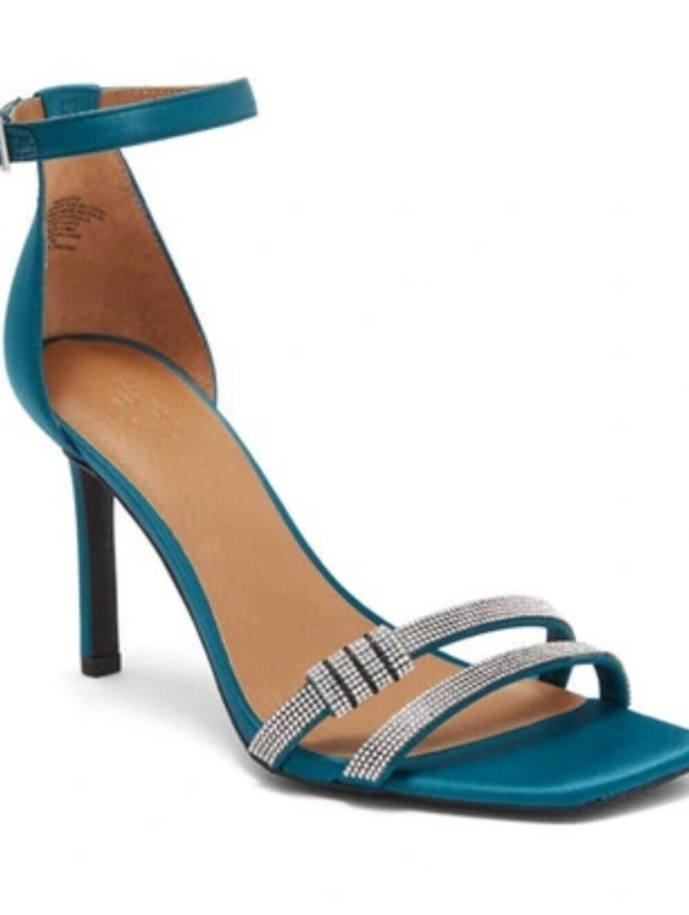Nordstrom Rack Women’s Ava Deep Teal Ankle-Strap Rhinestone Sandals Size 13